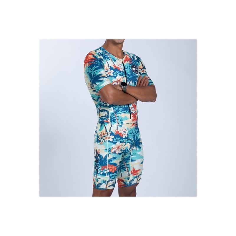 MEN'S TRI  AERO FZ RACESUIT (Vintage Hula) トライスーツ ワンピース トライウエア トライアスロン  ZMT35085012