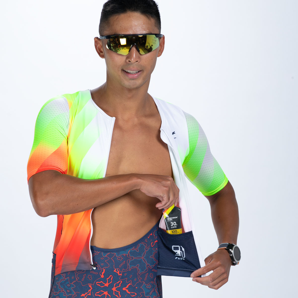 MEN'S TRI AERO FZ RACESUIT (Costa Del Sol) トライスーツ ワンピース トライウエア トライアスロン  ZMT350107