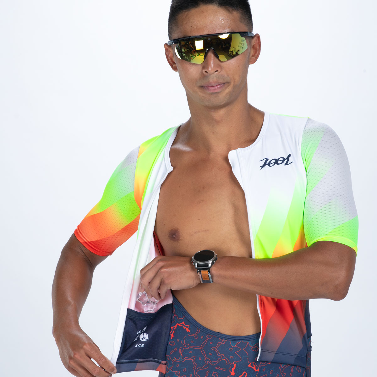 MEN'S TRI AERO FZ RACESUIT (Costa Del Sol) トライスーツ ワンピース トライウエア トライアスロン  ZMT350107