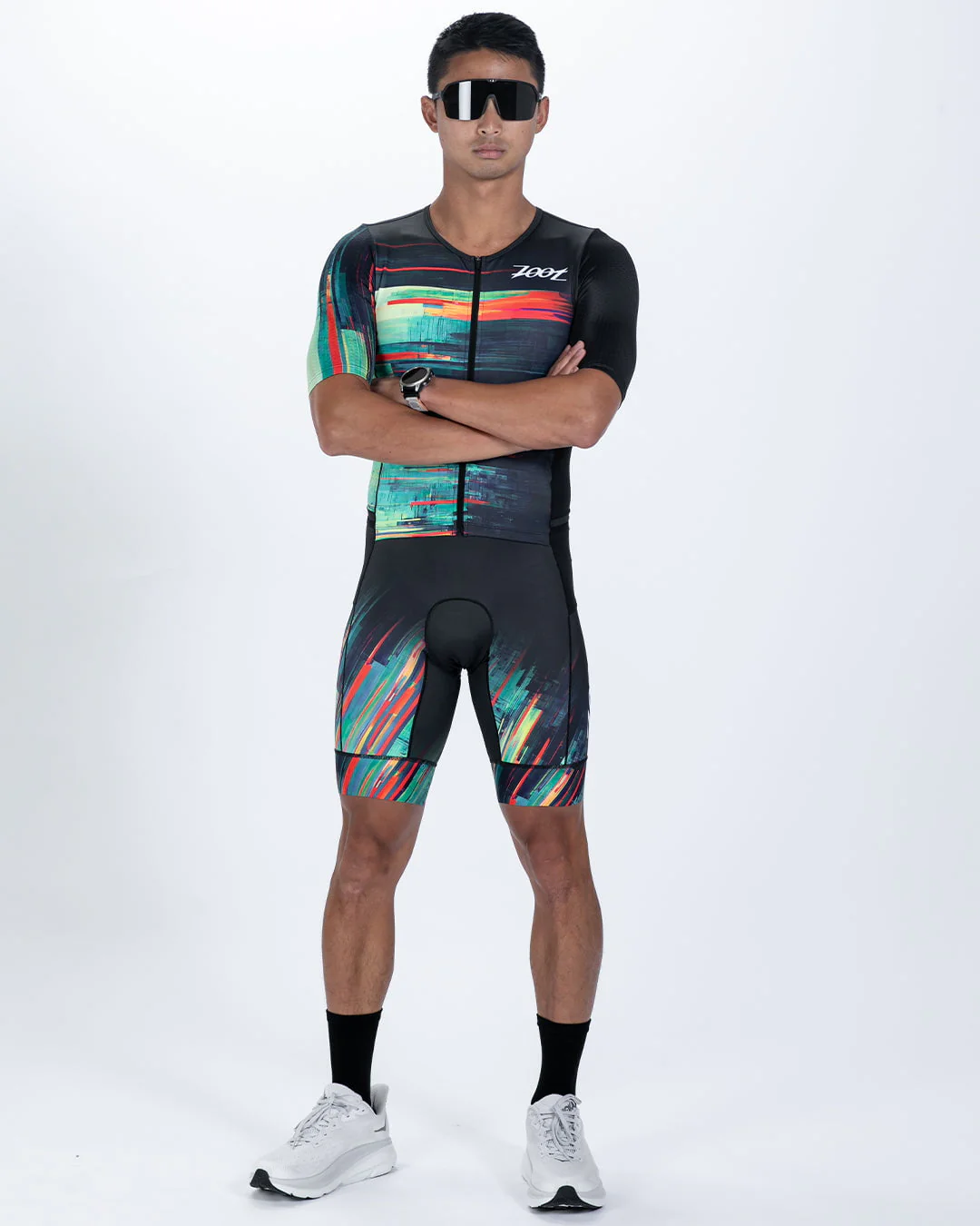 MEN'S TRI AERO FZ RACESUIT (Glitch) トライスーツ ワンピース トライウエア トライアスロン ZMT350116