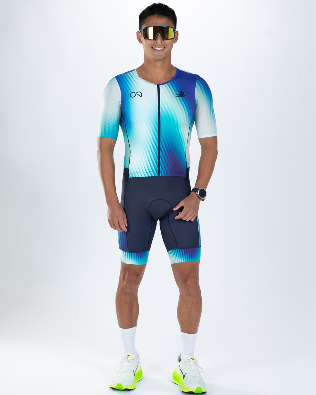 MEN'S TRI AERO FZ RACESUIT (Prism) トライスーツ ワンピース トライウエア トライアスロン ZMT350210