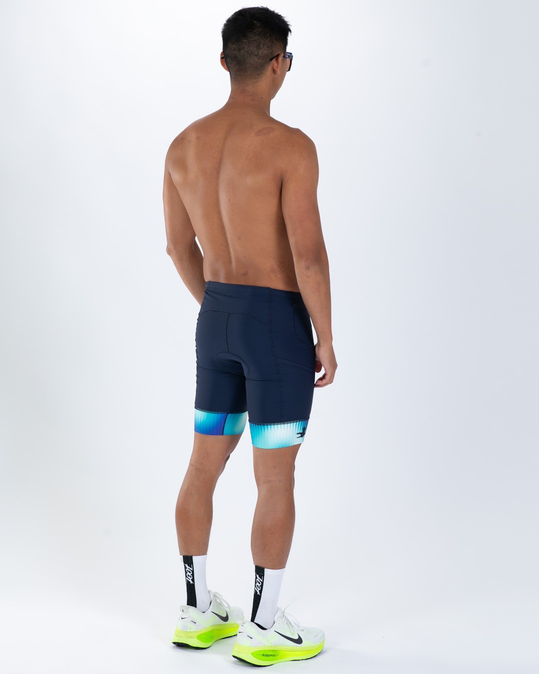 MEN'S TRI  EXOS 8" SHORT 2.0 (Prism NAVY) トライアスロン セパレート 8インチトライショーツ トライパンツ  ZMT231-200