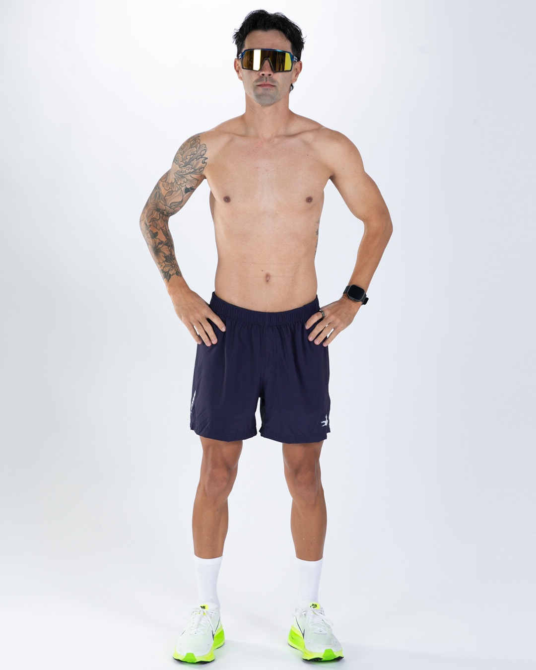 MEN RUN 5 SHORT (Prism) アスリート専用  ランパンツ ハーフパンツ 5インチ ZMR250960
