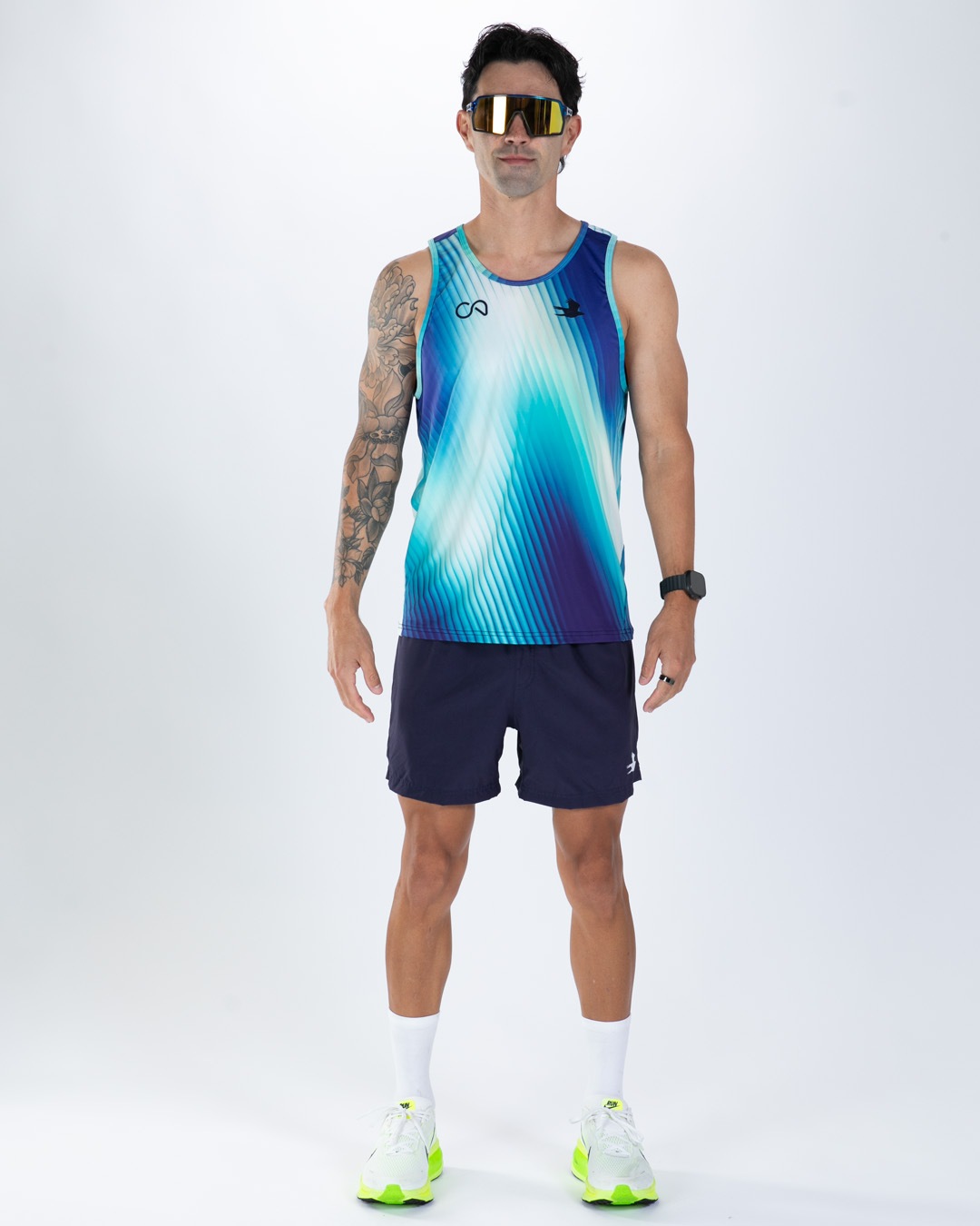 MEN RUN 5 SHORT (Prism) アスリート専用  ランパンツ ハーフパンツ 5インチ ZMR250960