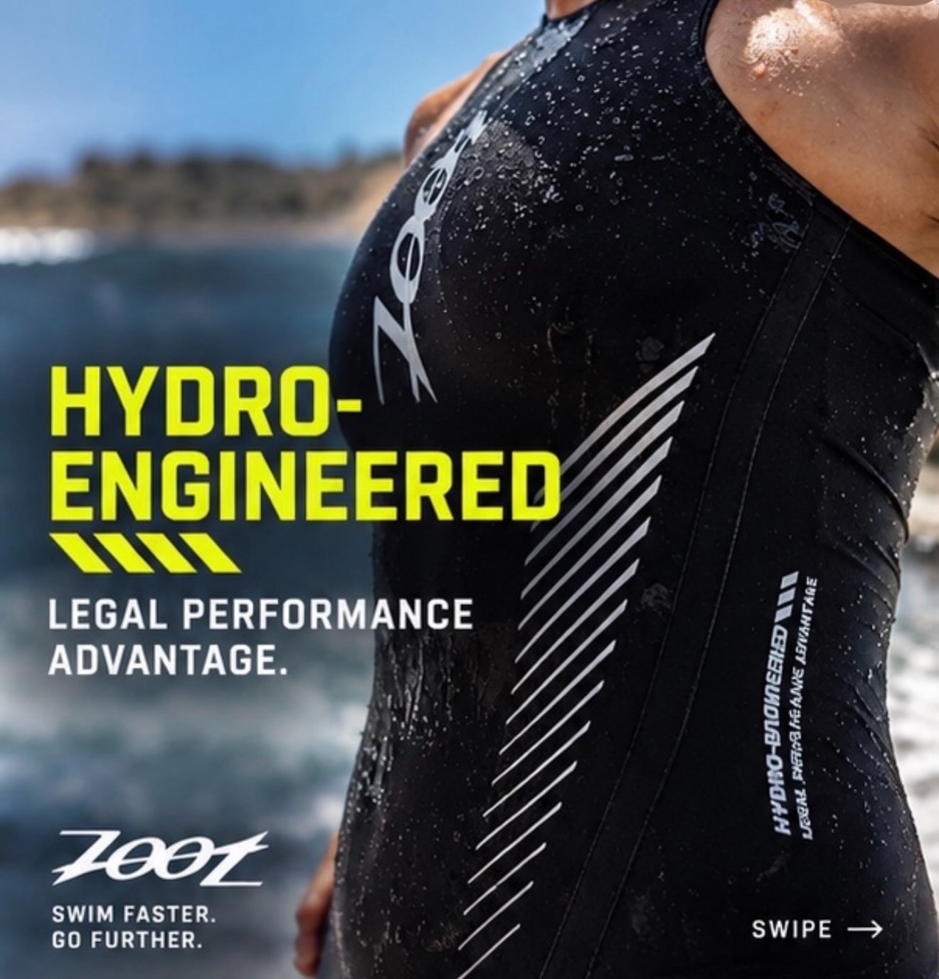 Men's WikiSpeed Swimskin (Black) メンズ トライアスロン用 スイムスキン 高撥水 ウエットスーツ禁止レース対応 