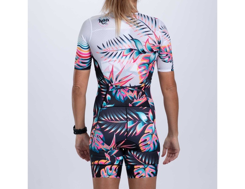WOMEN TRI AERO FZ RACESUIT (KOA TROPICAL) レディース トライアスロンスーツ トライスーツ トライウエア ZFT35073
