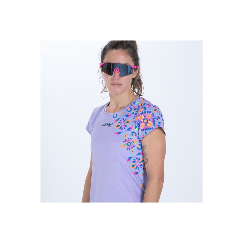 Women's Run Tee (Kaleidoscope) レディース アスリート専用 ランシャツ ZFR12093