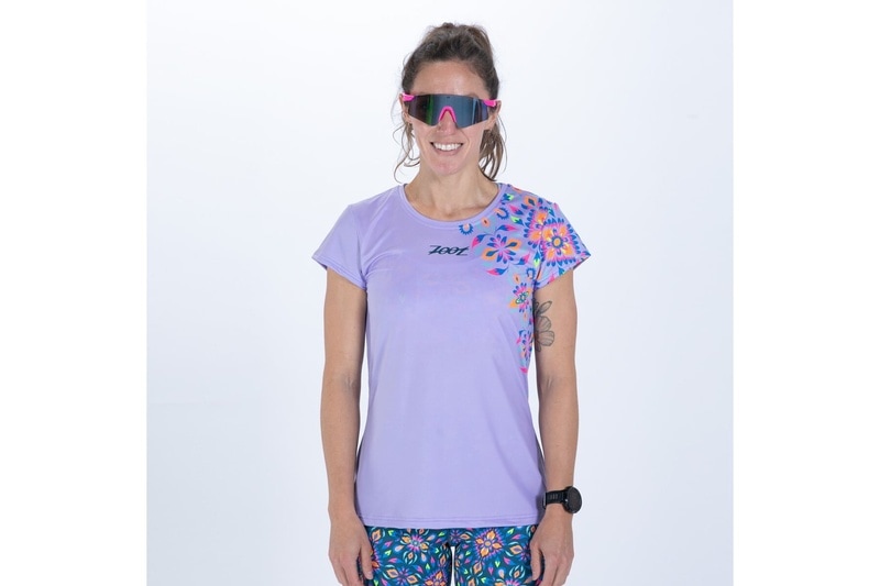 Women's Run Tee (Kaleidoscope) レディース アスリート専用 ランシャツ ZFR12093