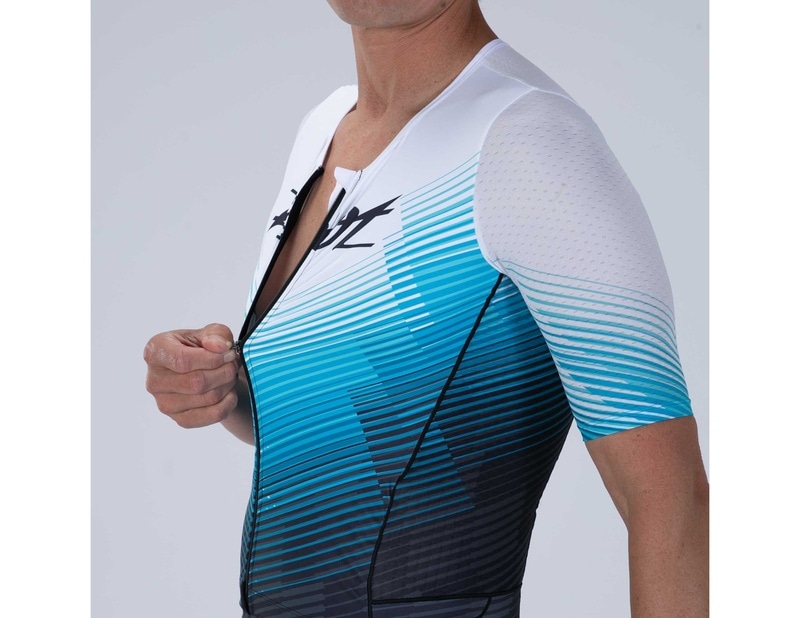 MEN TRI AERO FZ RACESUIT (BLUE WAVE) メンズ トライアスロンスーツ
