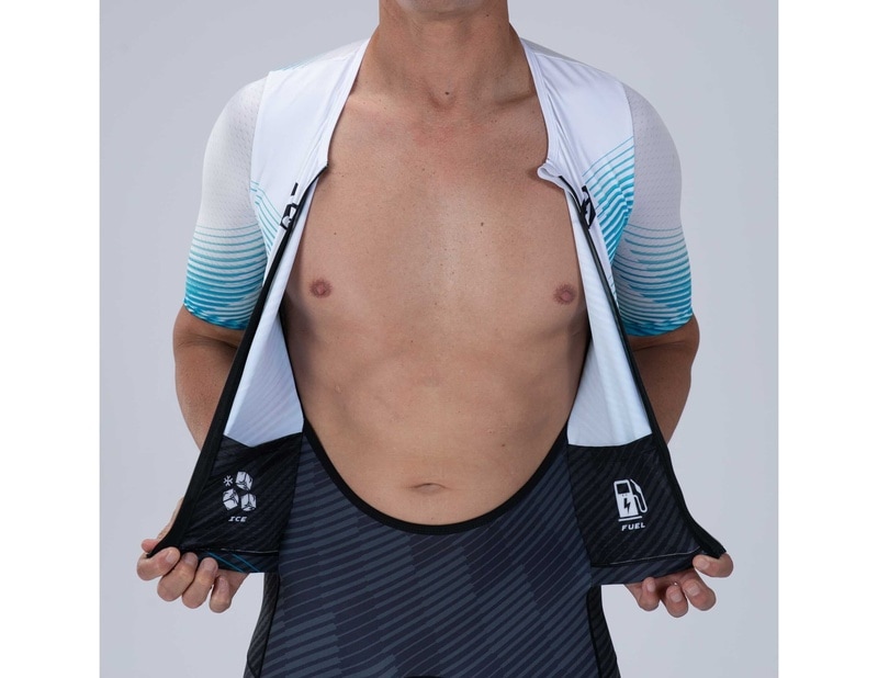 MEN TRI AERO FZ RACESUIT (BLUE WAVE) メンズ トライアスロンスーツ