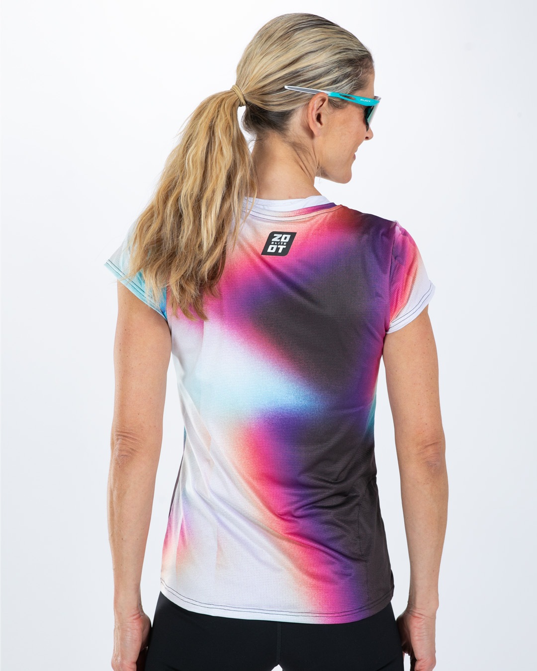 Women ELITE RUN TEE - SUBLIMATED (Sonic Shift) エリートランシャツ ラグジュアリーランTee EFR123011