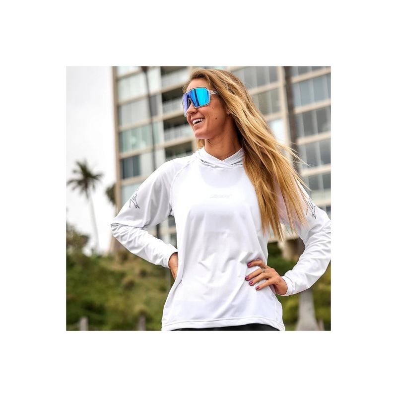 Women's Ltd Run Sun Stop Hoodie (UPF White) UPF50+ フード付きパーカー フーディー 日焼け、紫外線防止 ZFL630