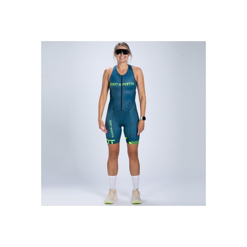 Women's Ltd Tri Slvs Fz Racesuit (Techno) トライアスロン トライスーツ トライウエア スリーブレス ワンピース ZFT36049