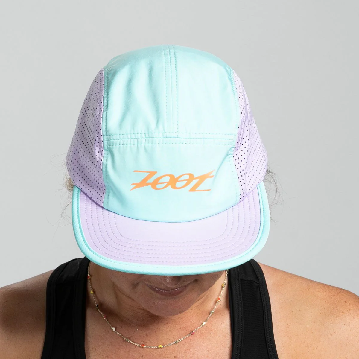 Unisex Cap Tech 5-Panel Hat 5 (Mint Trail)　パネルハット ランニング オリジナルキャップ