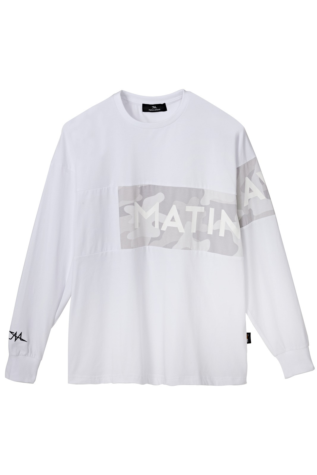 matin avenir センターブロッキングTシャツ