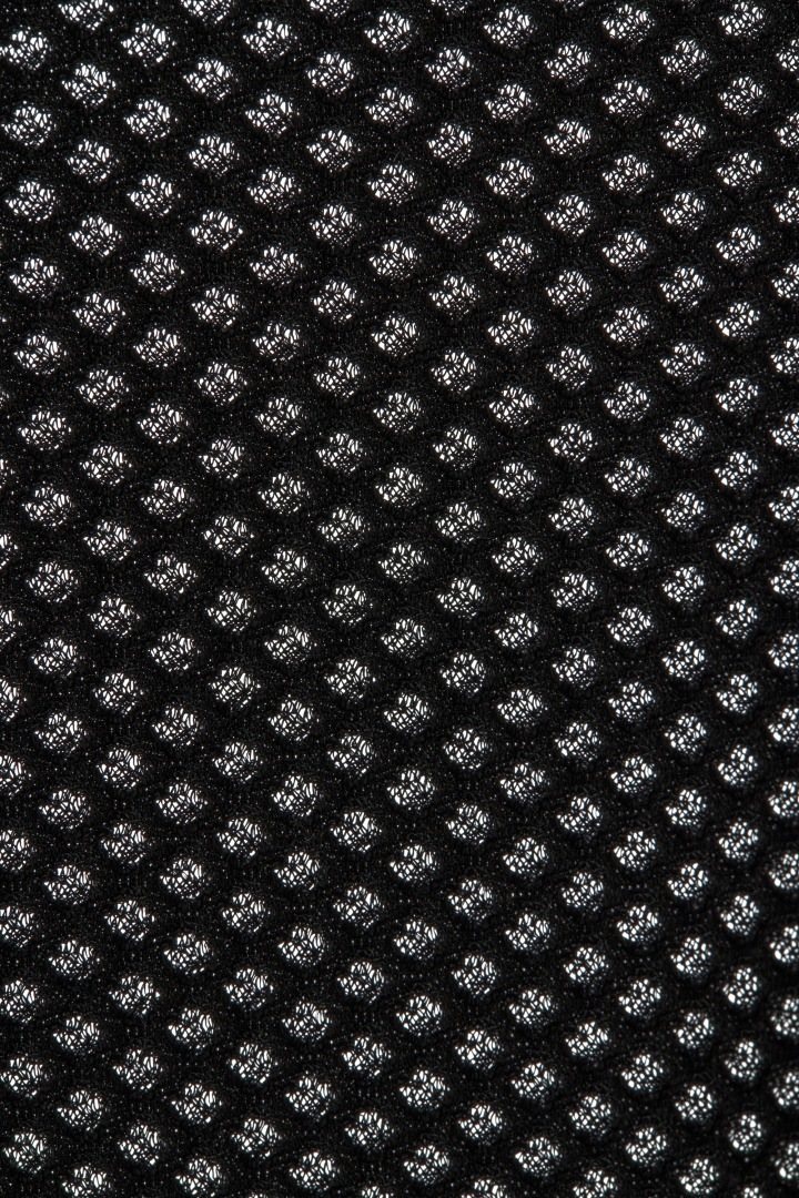 ワッフルメッシュモックネックロゴTシャツ