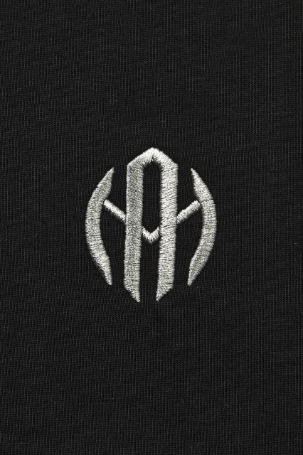 ワンポイントロゴ刺繍Tシャツ ブラックグレー