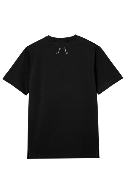 ワンポイントロゴ刺繍Tシャツ ブラックグレー