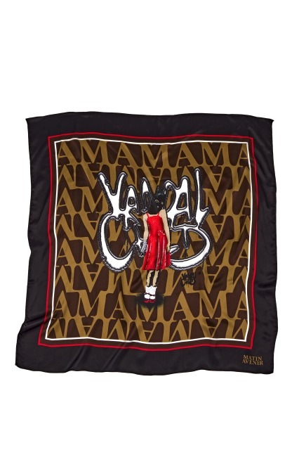 “VANDAL CHILD” BY Nick Walkerモノグラムシルクスカーフ