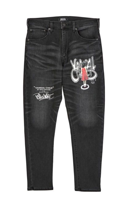 “VANDAL CHILD”BY Nick Walker EDWIN サルエルスキニーストレッチデニム グレー
