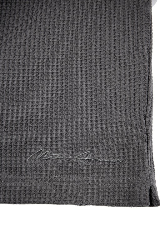 ヘビーワッフルロングTシャツ グレー