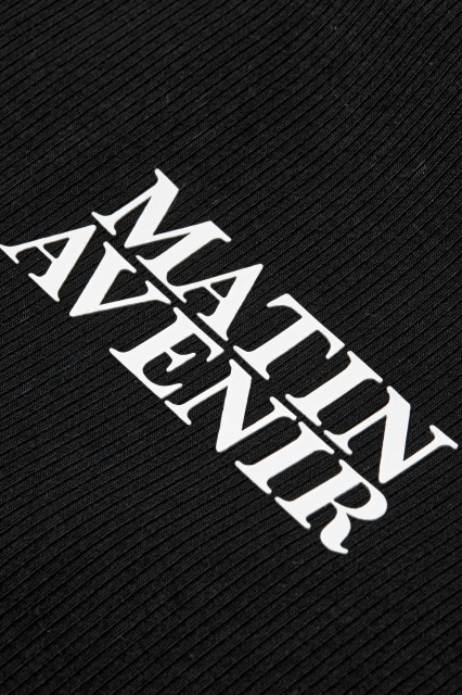 コットンリブタンクトップ ブラック