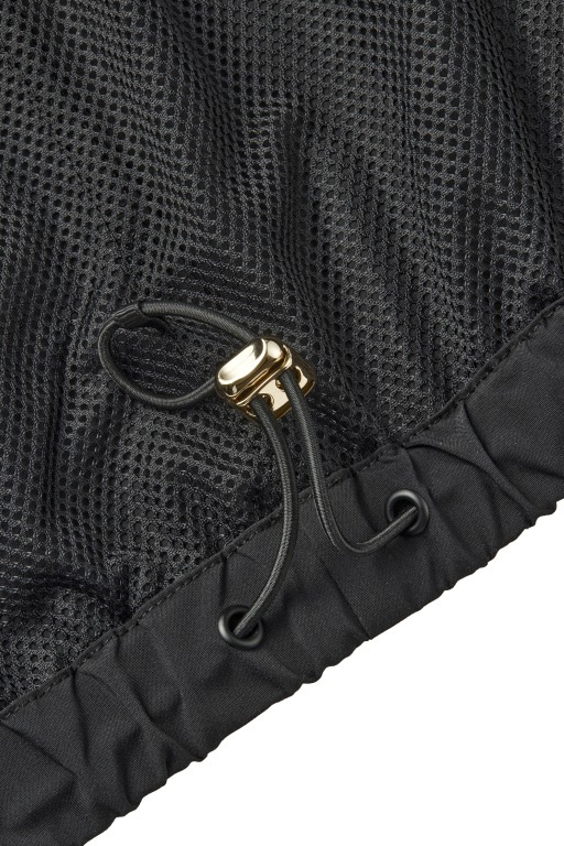 ブラックタフタウィンドブレイカージャケット