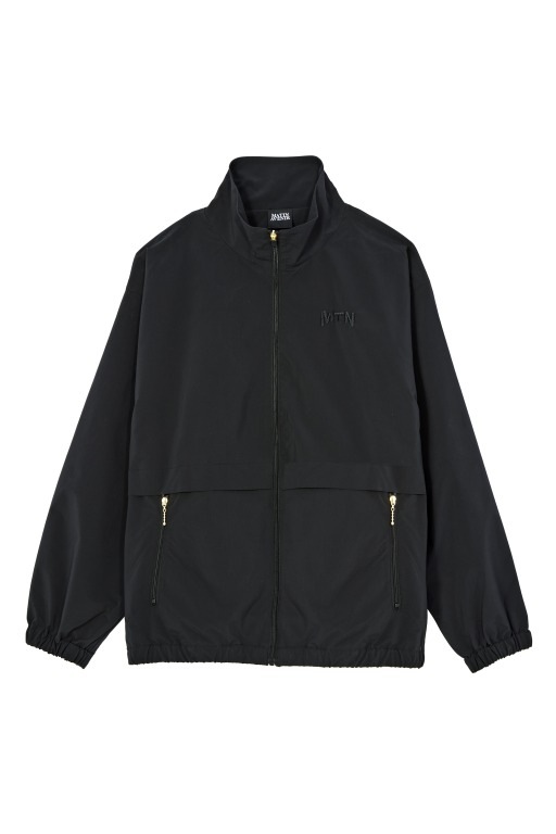 ブラックタフタウィンドブレイカージャケット