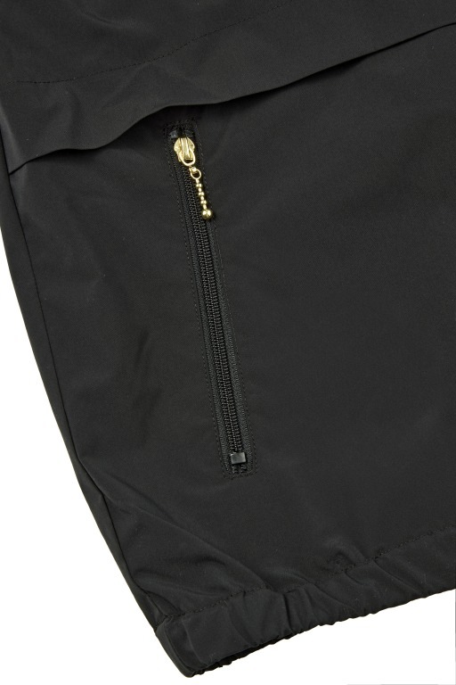 ブラックタフタウィンドブレイカージャケット