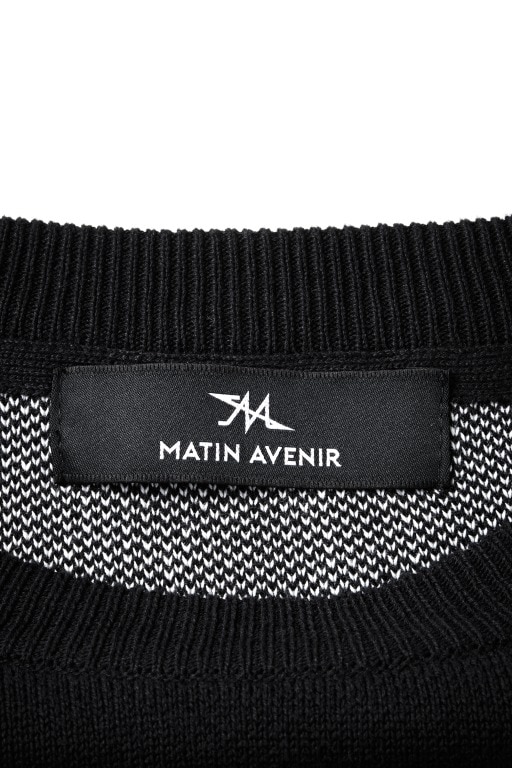 ダブルジャガードニット ブラック