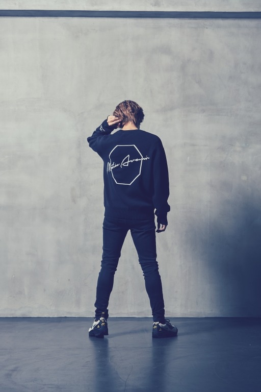 ダブルジャガードニット ブラック