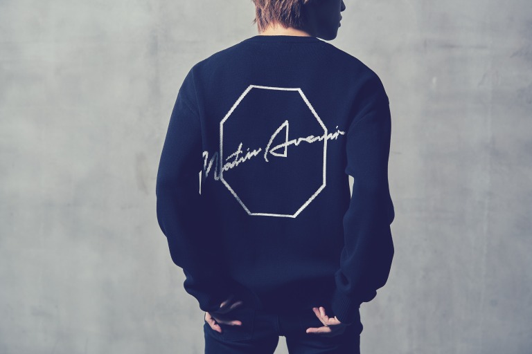 ダブルジャガードニット ブラック