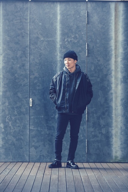 チェック切り替えMA1ジャケット