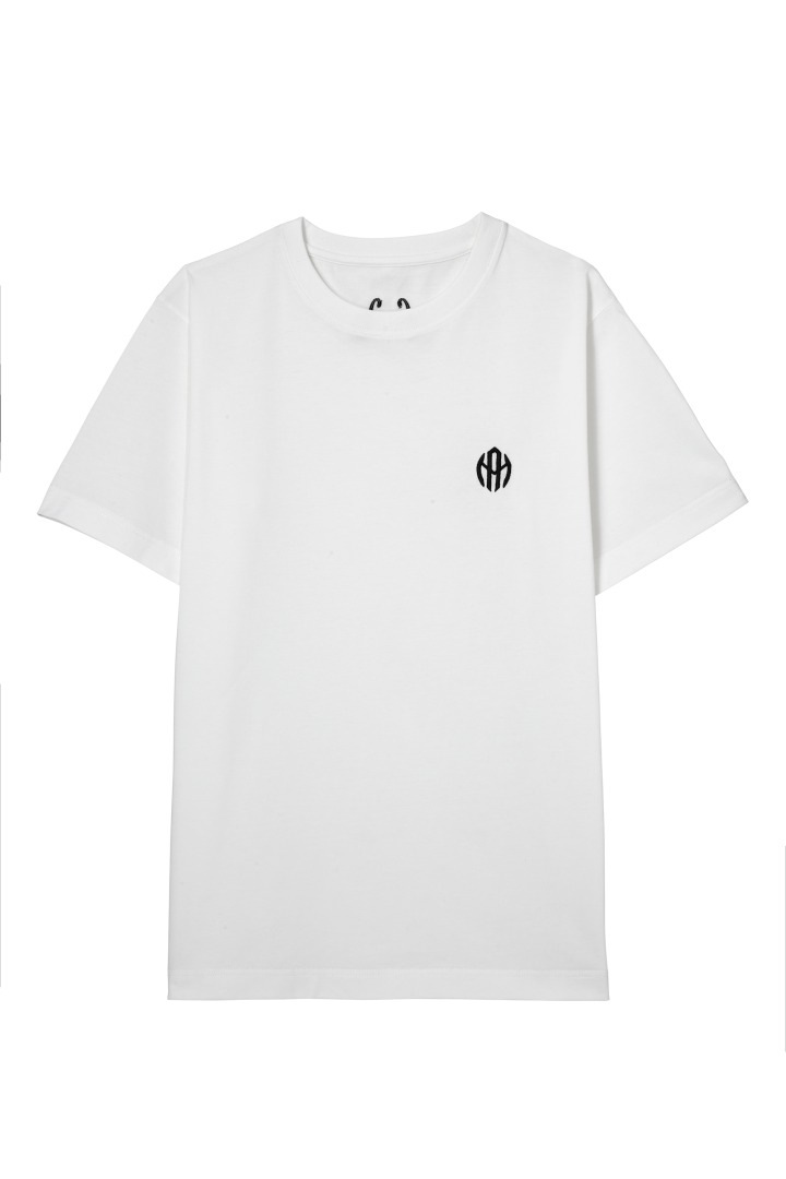 ワンポイントロゴ刺繍Tシャツ ホワイト