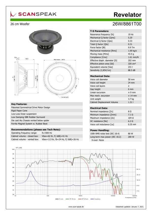 Scanspeak 26W/8861T0010Ǽ