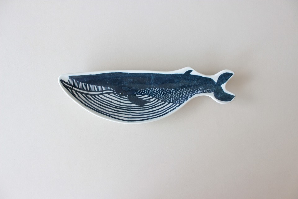 katakata 「印判手」の皿 クジラ | zuiun onlineshop