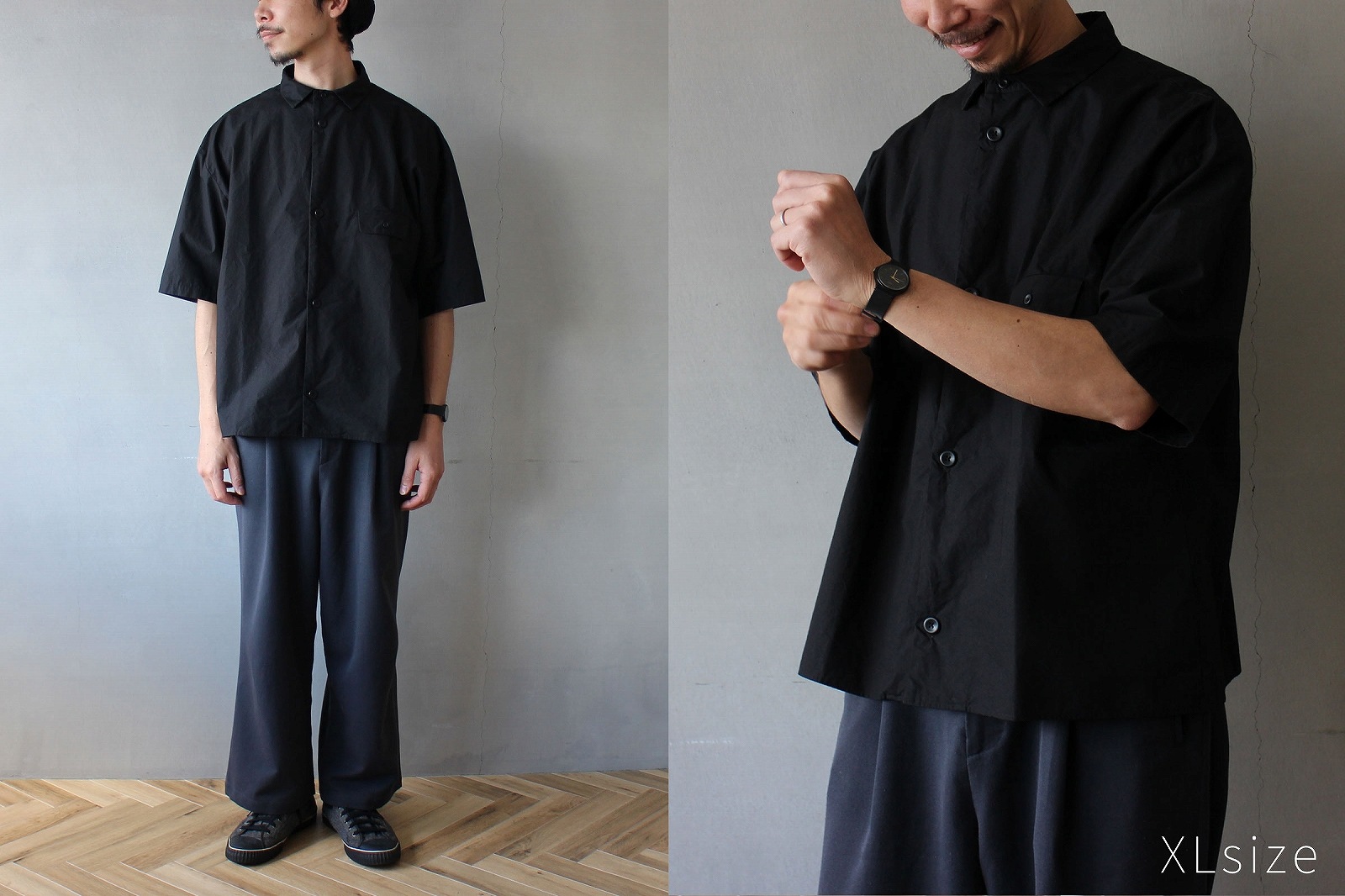 Lordish Behavior シーガル 黒色 半袖　サイズML LOLO ステッチなし半袖シャツ ブラック M/L/XL | zuiun onlineshop