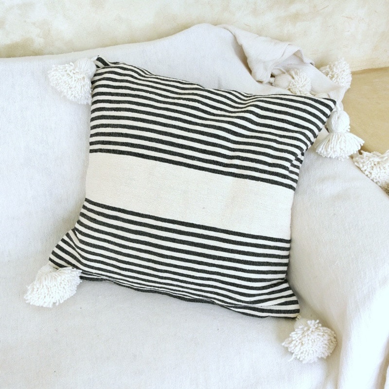 ★限定出品★ TENDERLOIN クッション カバー ボーダー ストライプ 炭 ☆限定出品☆ TENDERLOIN クッション カバー ボーダー ストライプ 炭