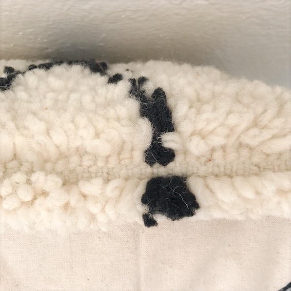 Beniouarain　クッションカバー　ベニワレン　ベニワレンラグ モロッコ ベニワレン Beniourain クッションカバー プフ ラグ 黒