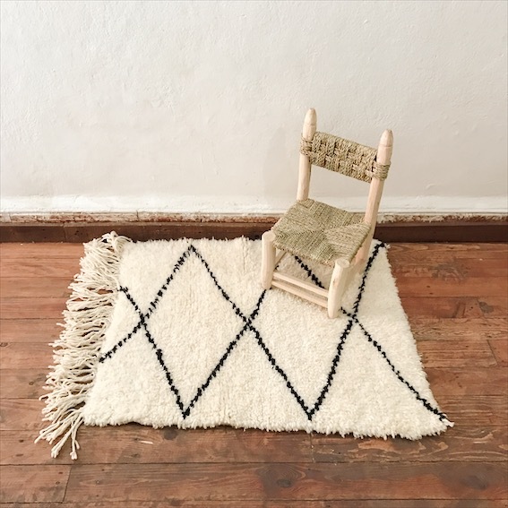 【新品】ベニワレン　モロッコ製 ベニワレン Beni Ouaren モロッコ エリアラグ Morocco120×70cm