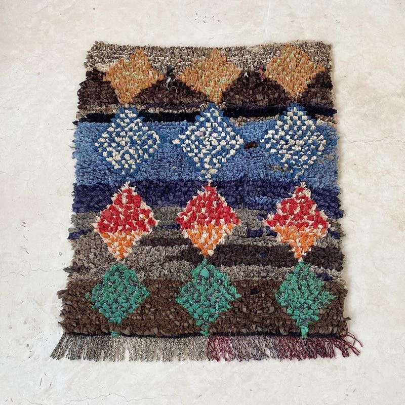 ボシャルウィットラグ-No.19 (102×88cm) ≪Vintage≫ | Moroccan