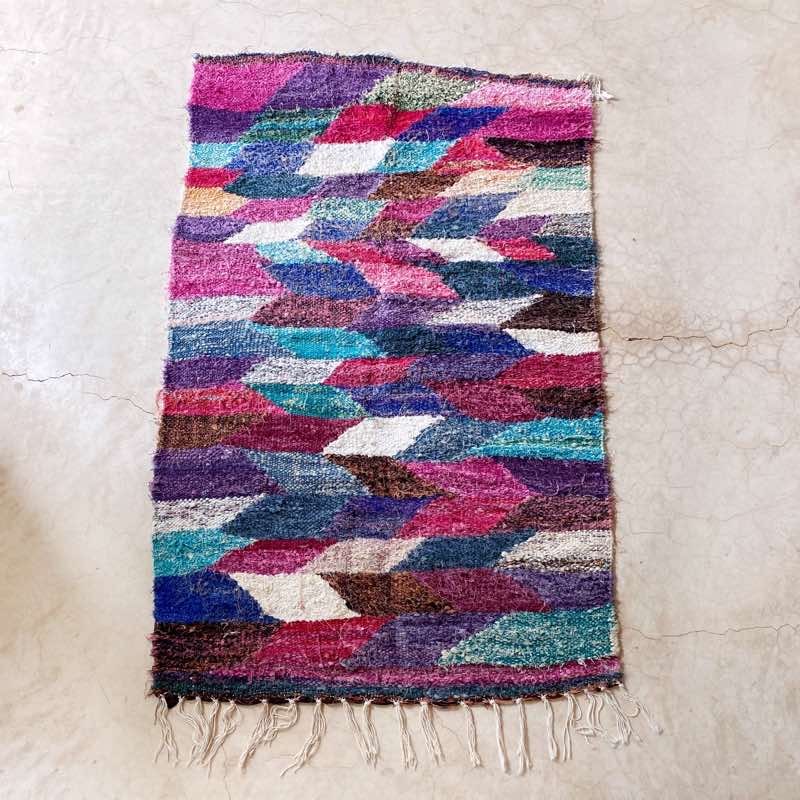 アンティークボシャルウィットキリム.モロッコ キリムボシャルウィットラグ-No.25 (151×90cm) | Moroccan Rug