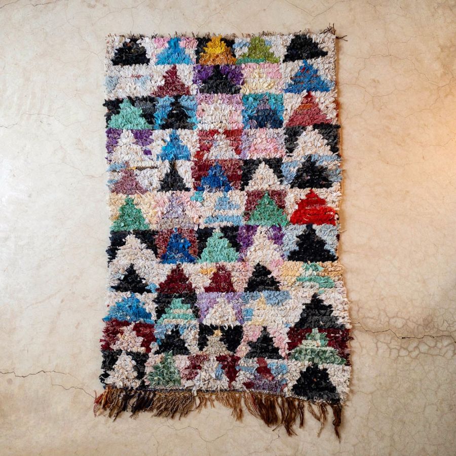 t*a様 モロッコラグ ボシャルウィット ヴィンテージ ボシャルウィットラグ-No.42 (125×84cm) ≪Vintage≫ | Moroccan Rug