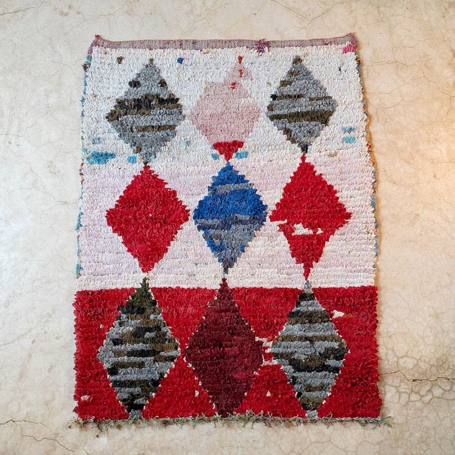ボシャルウィットラグ-No.40 (119×90cm) ≪Vintage≫ | Moroccan Rug